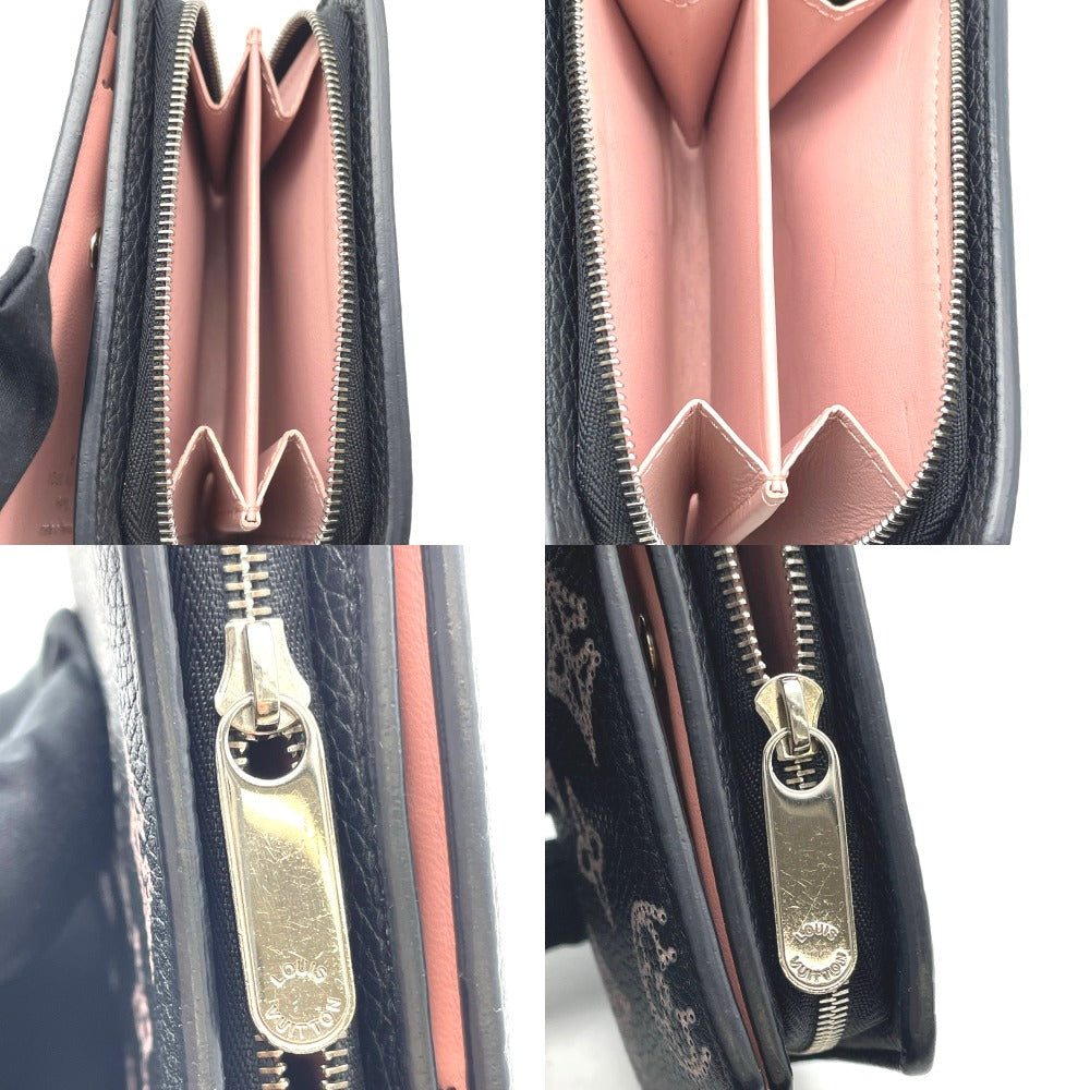 LOUIS VUITTON ルイ・ヴィトン 二つ折り財布 ポルトフォイユクレア モノグラムマヒナ フライトモード ノワール ブラックレザー スモールウォレット モノグラム M81658