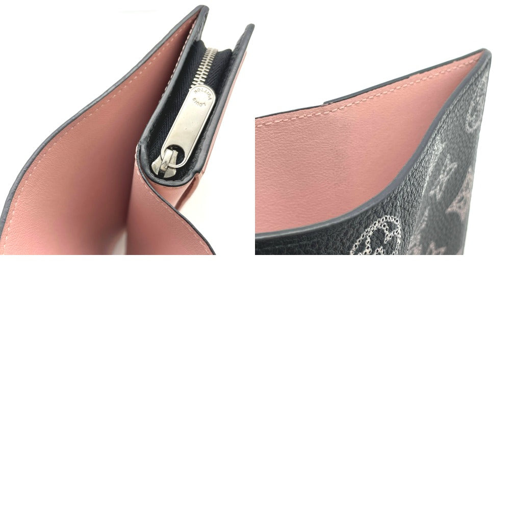 LOUIS VUITTON ルイ・ヴィトン 二つ折り財布 ポルトフォイユクレア モノグラムマヒナ フライトモード ノワール ブラックレザー スモールウォレット モノグラム M81658
