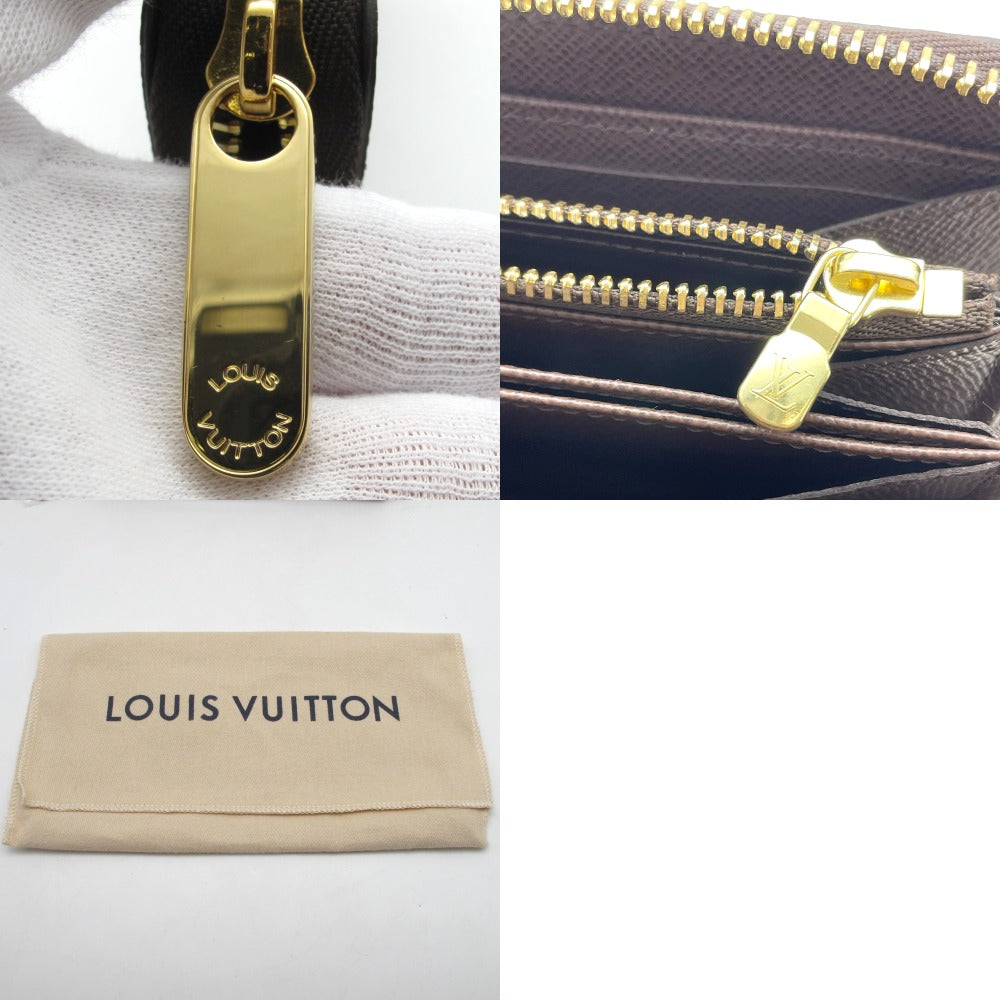 LOUIS VUITTON ルイ・ヴィトン 長財布 ダミエ ダミエキャンバス ジッピーウォレット ラウンドファスナー PVC レザー ブラウン ベージュ N41661