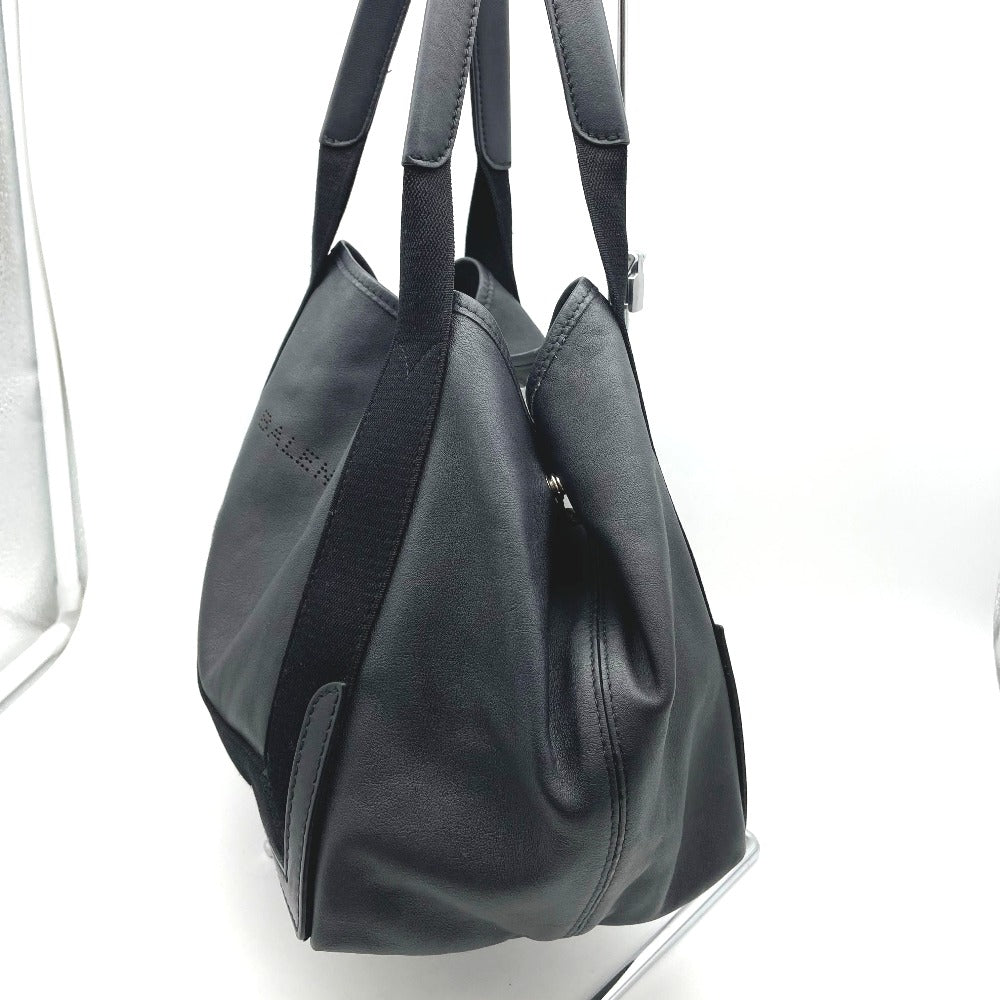 BALENCIAGA バレンシアガ トートバッグ ネイビートートS ハンドバッグ パンチング ロゴ レザー グレー ブラック 黒 ポーチ付き 339933
