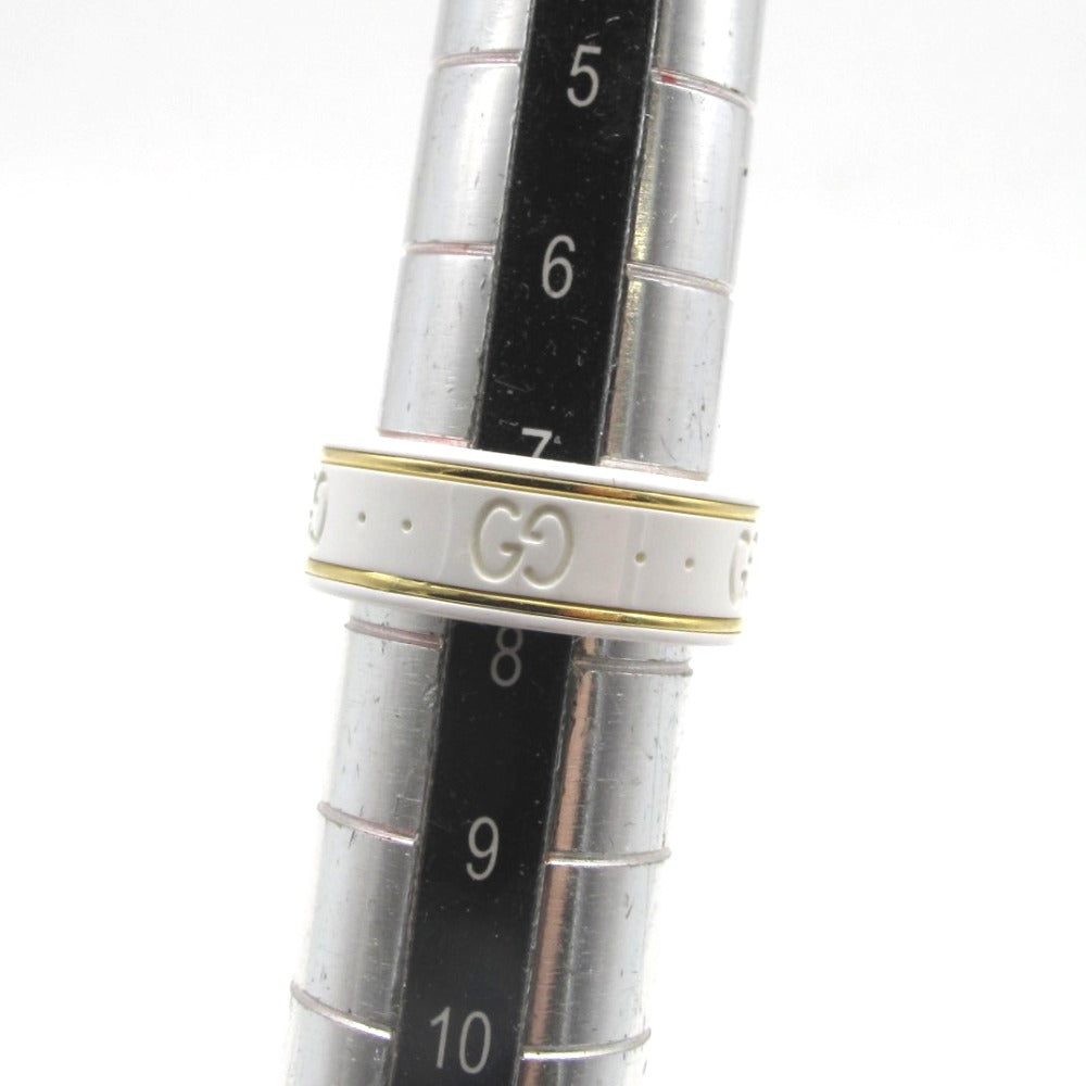 GUCCI グッチ リング・指輪 セラミック K18 Au750 ホワイト セラミック アイコン GG #8 実寸7.5号 2699