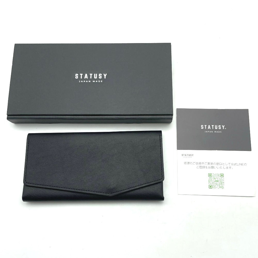 長財布 ステータシー イルモード ブラック STATUSY il modo 右利き用 レザー ユニセックス 兼用 薄い財布 未使用品