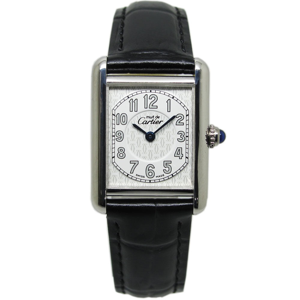CARTIER カルティエ 腕時計 マストタンク SM W1014254 2416 シルバー925 アラビア クォーツ TANK