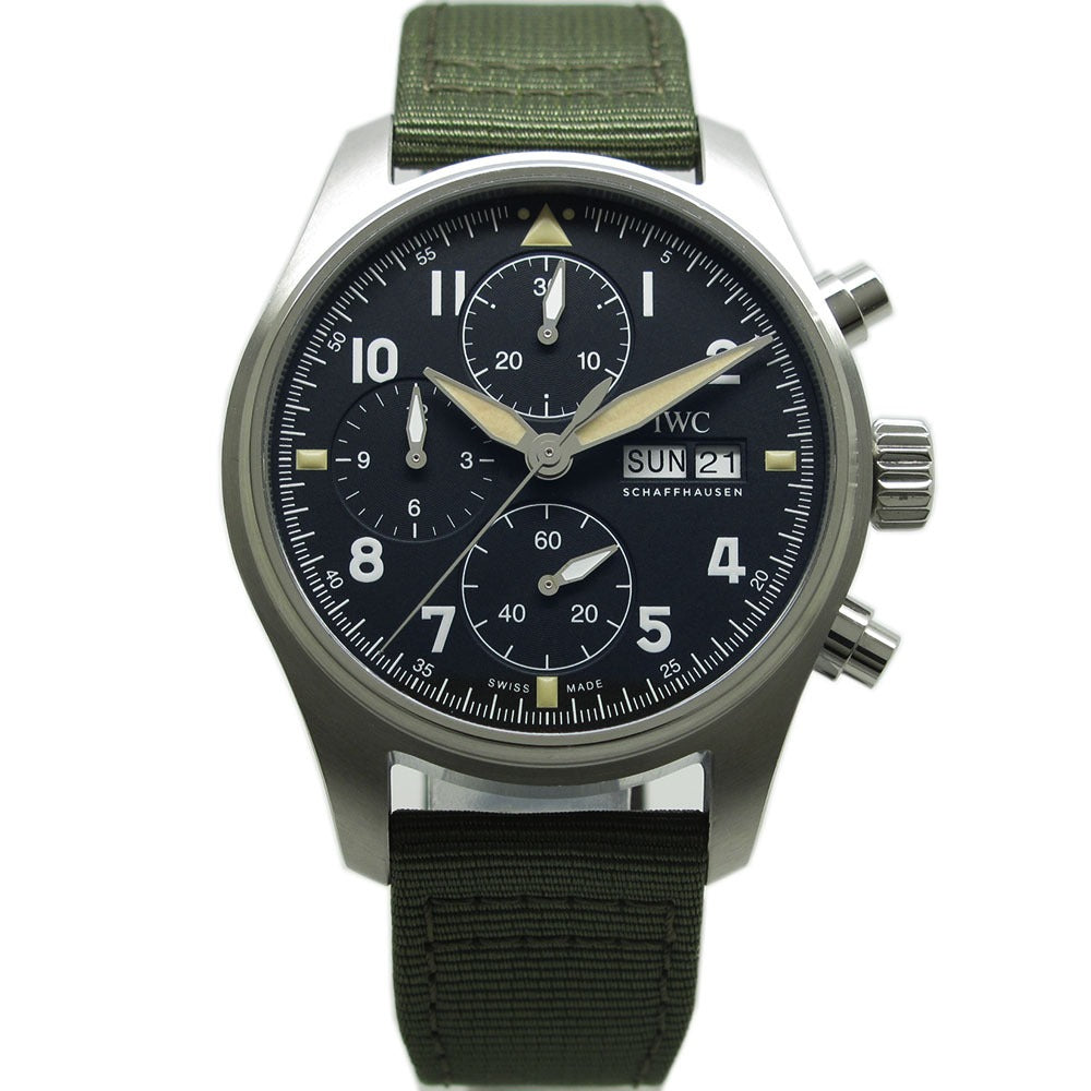 IWC SCHAFFHAUSEN アイダブリューシー シャフハウゼン 腕時計 パイロットウォッチ スピットファイア クロノグラフ IW387901 自動巻き PILOTS