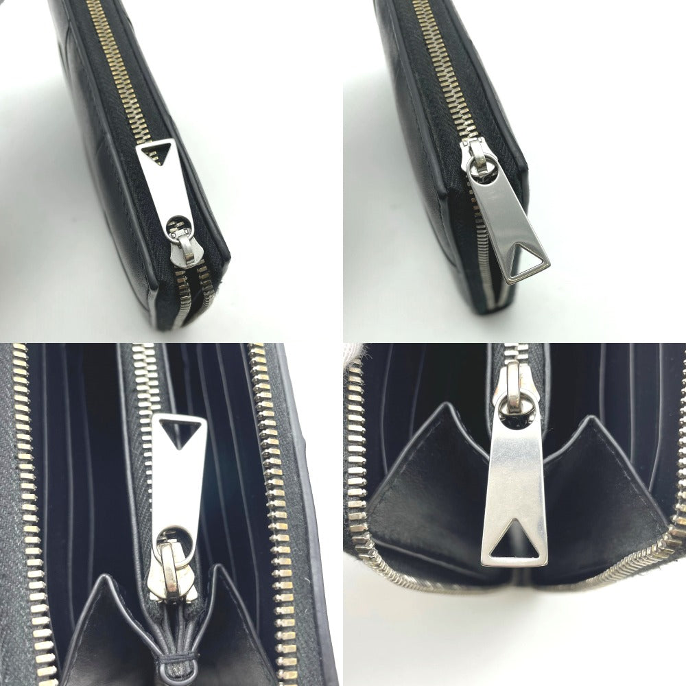 BOTTEGA VENETA ボッテガヴェネタ 長財布 マキシ イントレチャート ラウンドファスナー レザー 小銭入れあり ブラック メンズ 649607