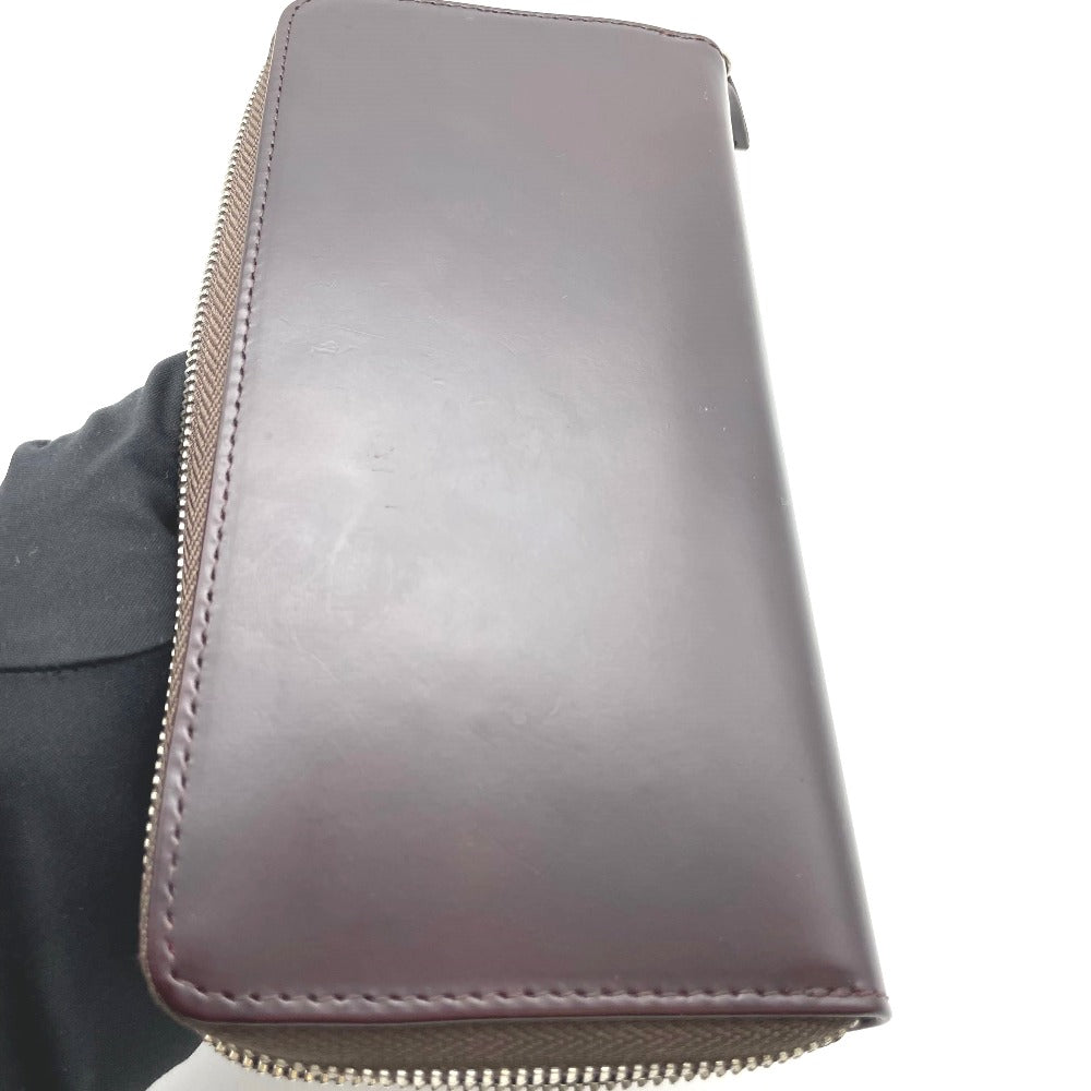 doob London ドゥーブロンドン 長財布 ラウンドファスナー 小銭入れあり 札入れ ウォレット レザー ブラウン 光沢あり メンズ