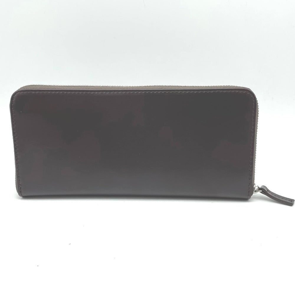 doob London ドゥーブロンドン 長財布 ラウンドファスナー 小銭入れあり 札入れ ウォレット レザー ブラウン 光沢あり メンズ