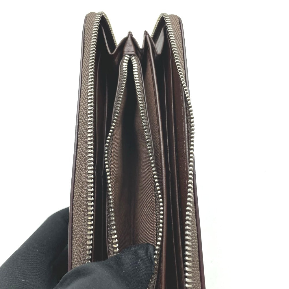 doob London ドゥーブロンドン 長財布 ラウンドファスナー 小銭入れあり 札入れ ウォレット レザー ブラウン 光沢あり メンズ