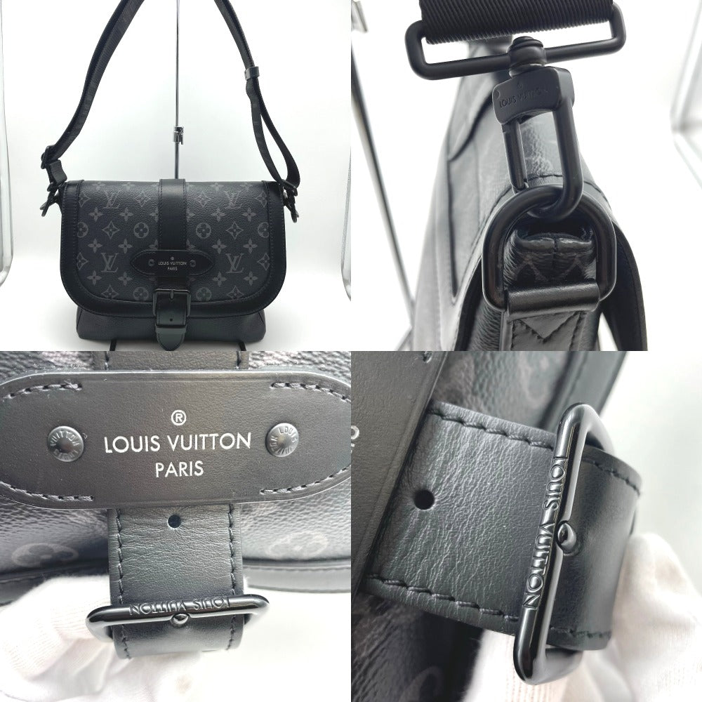 LOUIS VUITTON ルイ・ヴィトン ショルダーバッグ メッセンジャーバッグ ソミュール モノグラムエクリプス ブラック メンズ レディース M45911