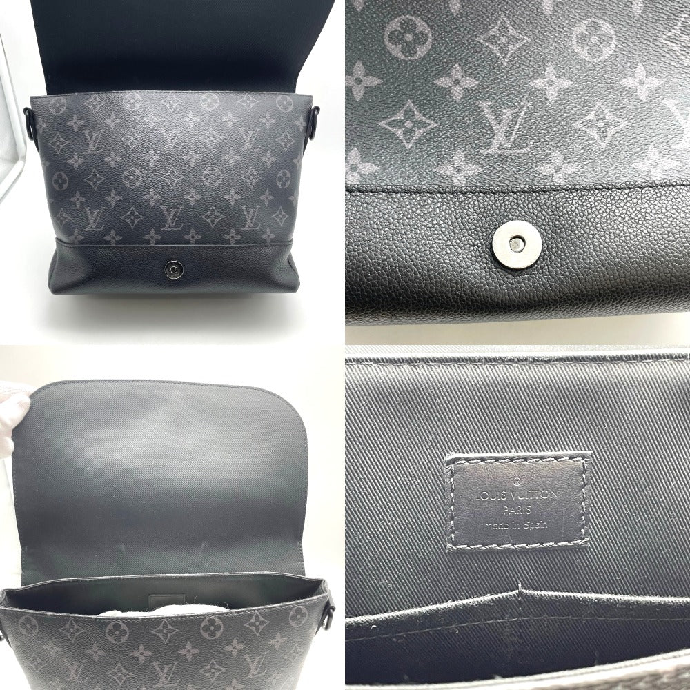 LOUIS VUITTON ルイ・ヴィトン ショルダーバッグ メッセンジャーバッグ ソミュール モノグラムエクリプス ブラック メンズ レディース M45911
