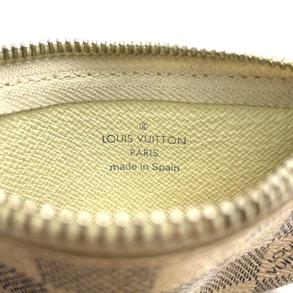 LOUIS VUITTON ルイ・ヴィトン コインケース ポシェット・クレ 小銭入れ ミニポーチ ダミエアズール 鍵の金具無し ホワイト ベージュ レディース N62659
