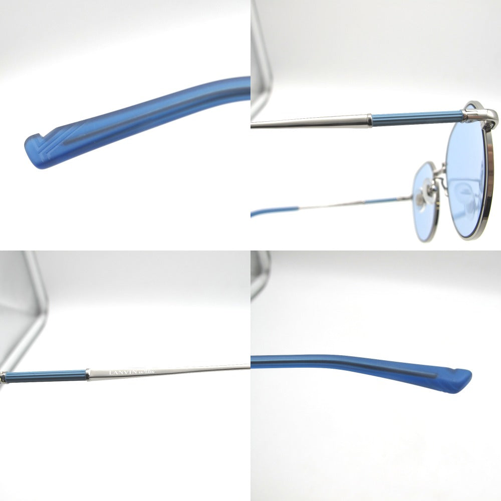 LANVIN en Bleu ランバンオンブルー サングラス メガネフレーム クラウンパント プラスチックモダン ブルー 51-19-140 COL.0S11 クロス ケース付き アイウェア SLB014J