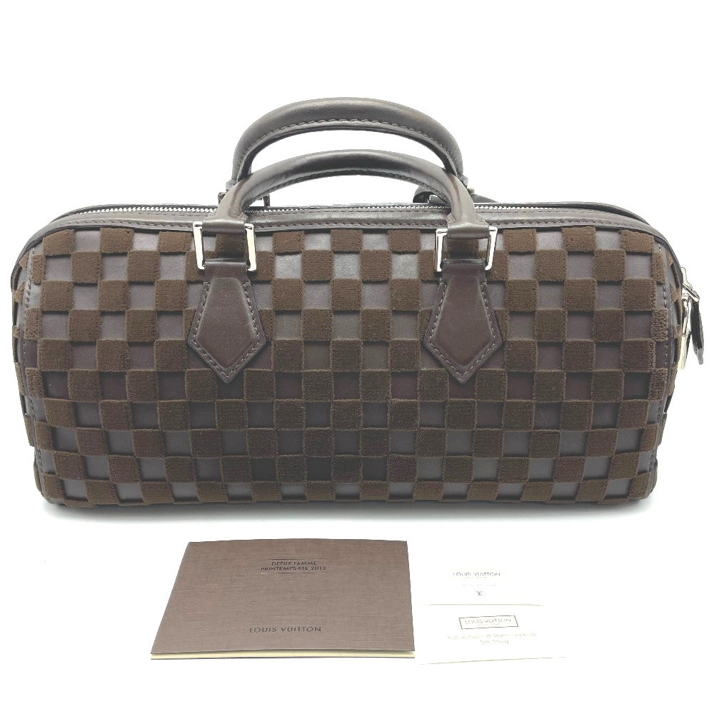 LOUIS VUITTON ルイ・ヴィトン ハンドバッグ ダミエ ダミエキュービック スピーディEW レザー ダークブラウン チョコレート レディース M48913