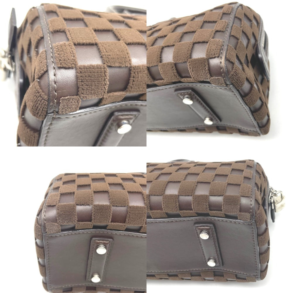 LOUIS VUITTON ルイ・ヴィトン ハンドバッグ ダミエ ダミエキュービック スピーディEW レザー ダークブラウン チョコレート レディース M48913