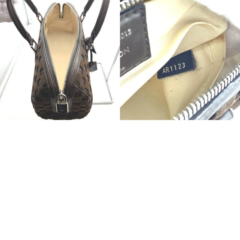 LOUIS VUITTON ルイ・ヴィトン ハンドバッグ ダミエ ダミエキュービック スピーディEW レザー ダークブラウン チョコレート レディース M48913