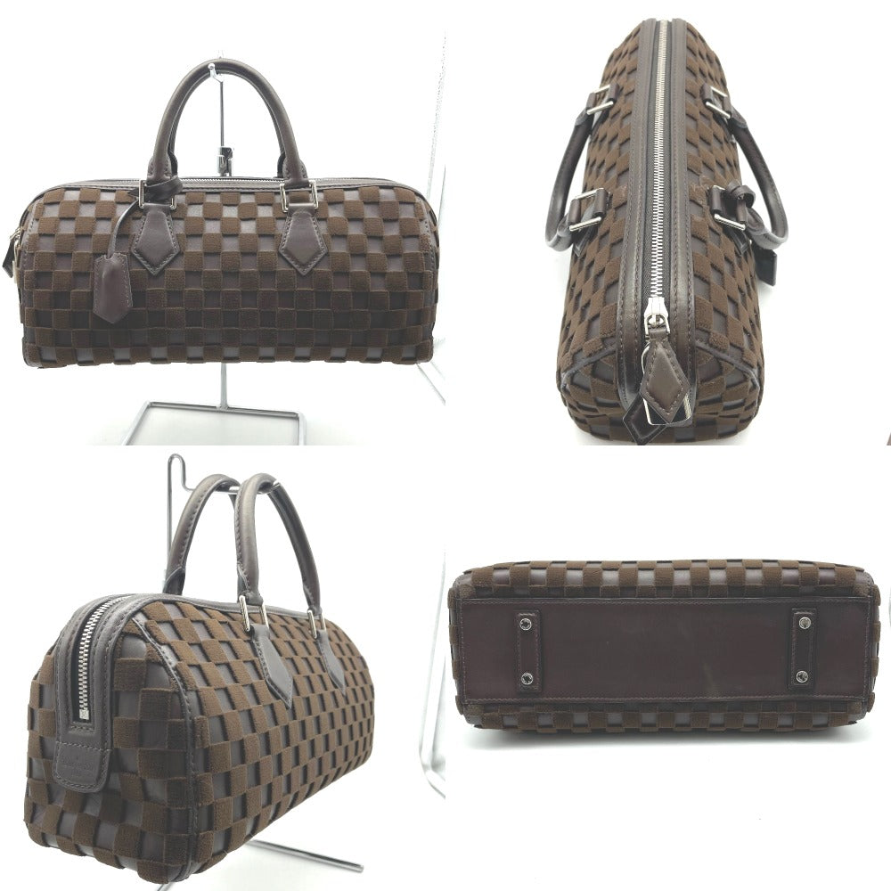 LOUIS VUITTON ルイ・ヴィトン ハンドバッグ ダミエ ダミエキュービック スピーディEW レザー ダークブラウン チョコレート レディース M48913