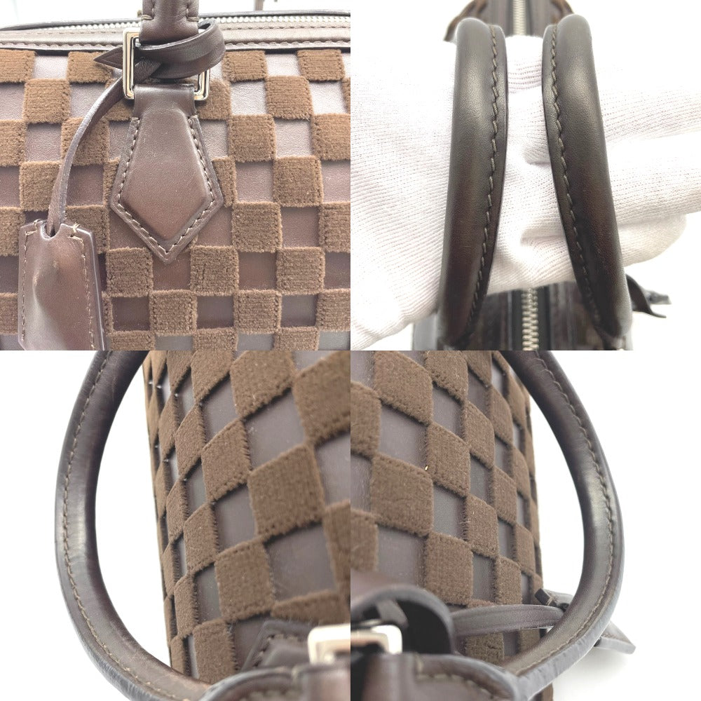 LOUIS VUITTON ルイ・ヴィトン ハンドバッグ ダミエ ダミエキュービック スピーディEW レザー ダークブラウン チョコレート レディース M48913