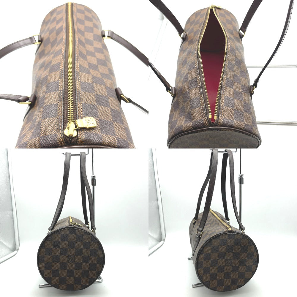 LOUIS VUITTON ルイ・ヴィトン ハンドバッグ パピヨン30 ミニバッグ無し ダミエ エベヌ PVC コーティングキャンバス ゴールド金具 ブラウン ベージュ レディース N51303