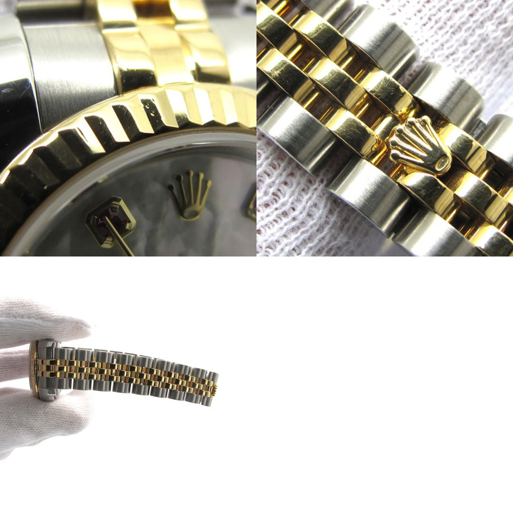 ROLEX ロレックス 腕時計 デイトジャスト 26 Ref.179173NGR D番 ホワイトシェル ルビー 自動巻き
