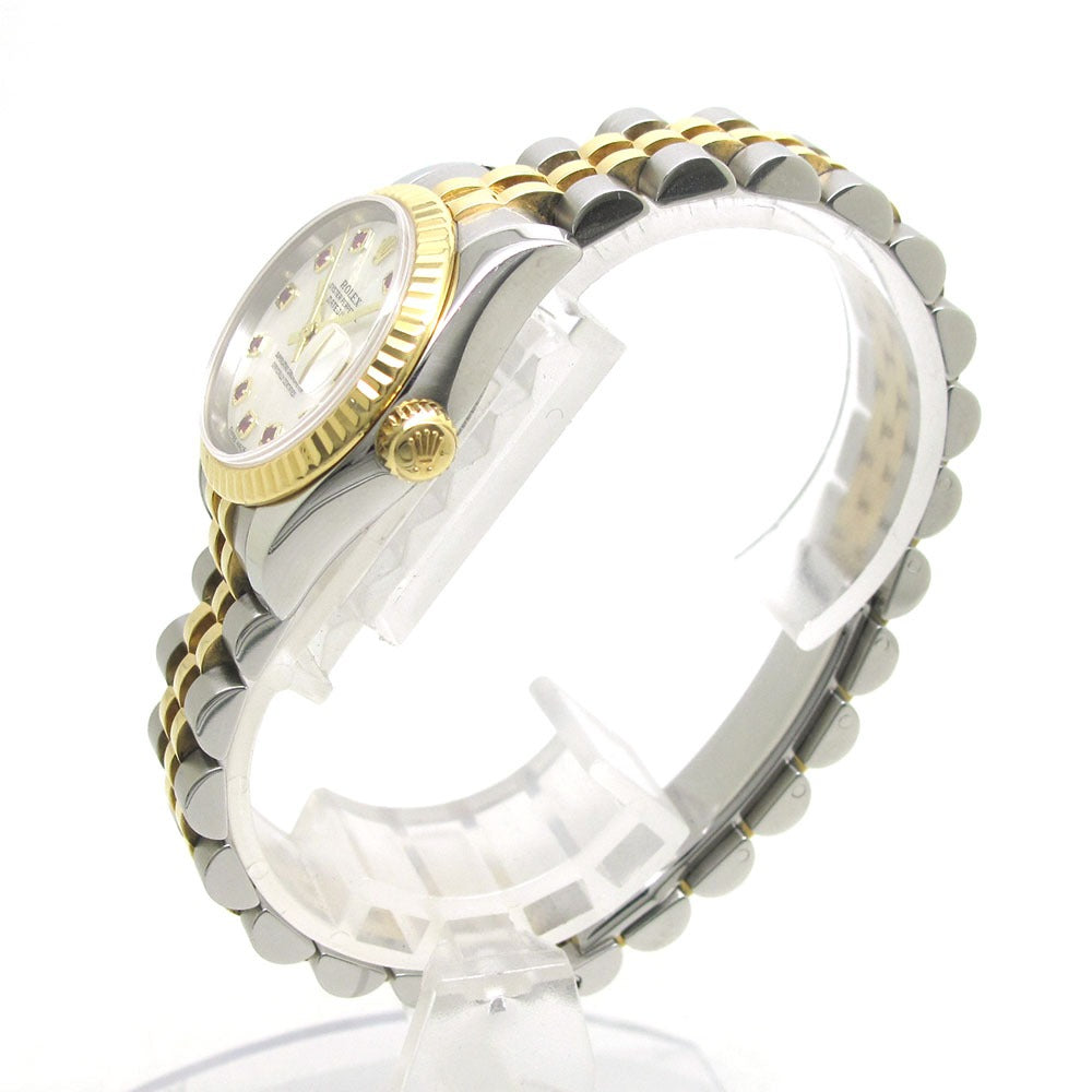 ROLEX ロレックス 腕時計 デイトジャスト 26 Ref.179173NGR D番 ホワイトシェル ルビー 自動巻き