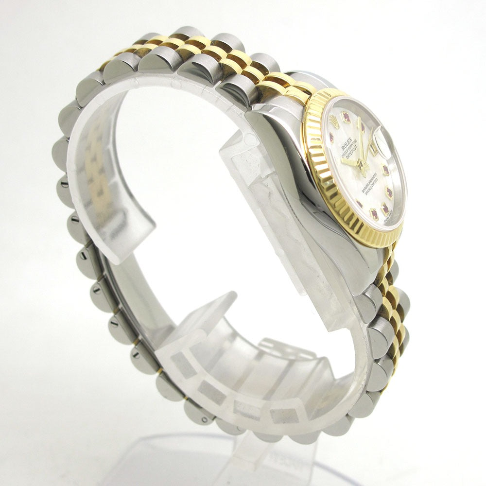 ROLEX ロレックス 腕時計 デイトジャスト 26 Ref.179173NGR D番 ホワイトシェル ルビー 自動巻き