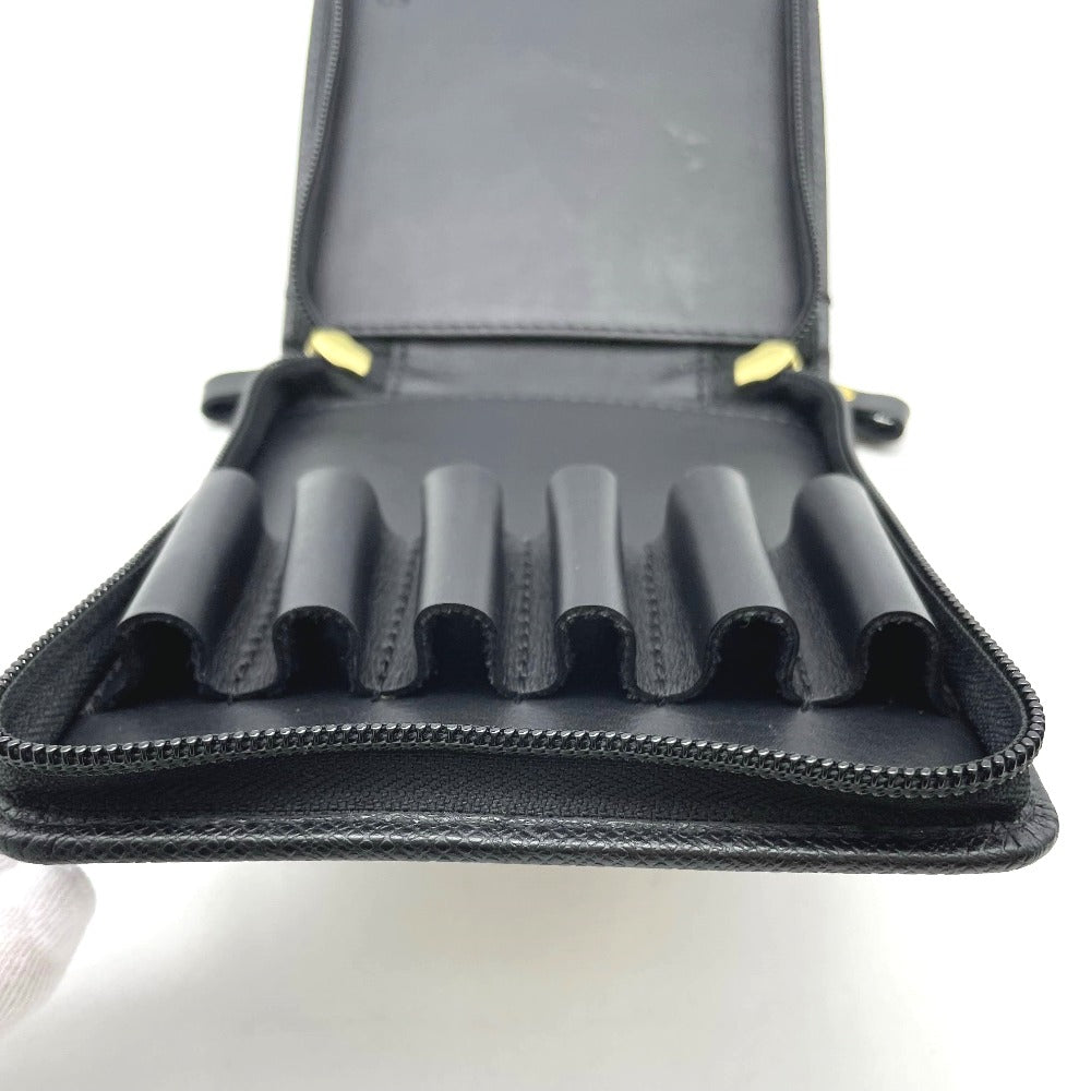 Pelikan ペリカン ペンケース 6本用ケース レザー ブラック 革 黒 レザーケース 筆記具 ボールペン 万年筆