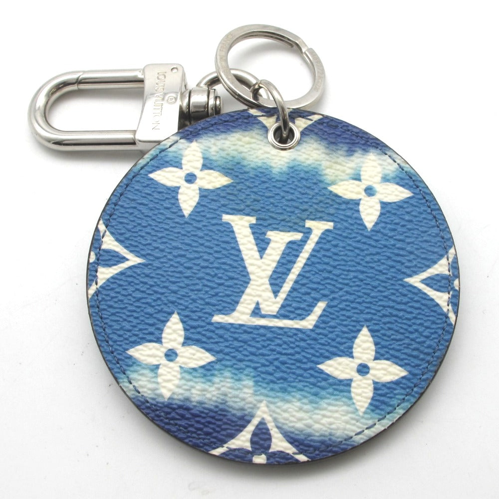 LOUIS VUITTON ルイ・ヴィトン キーホルダー ポルト・クレ・イリュストレ エスカルライン チャーム スカイブルー 青空 レザー M69272