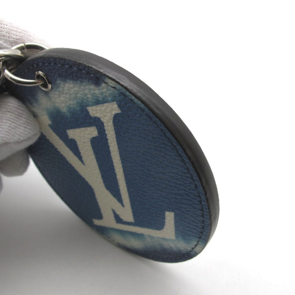 LOUIS VUITTON ルイ・ヴィトン キーホルダー ポルト・クレ・イリュストレ エスカルライン チャーム スカイブルー 青空 レザー M69272
