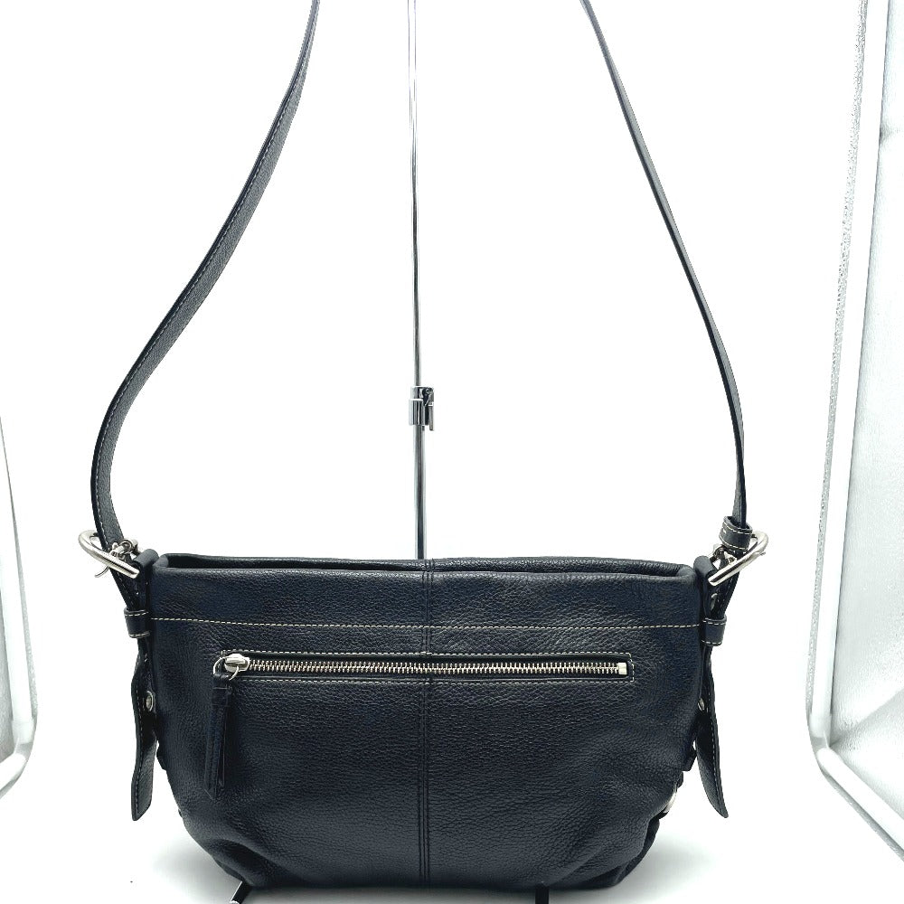COACH コーチ ショルダーバッグ レザーバッグ 斜め掛け ブラック 外側ロゴ無し メンズ レディース