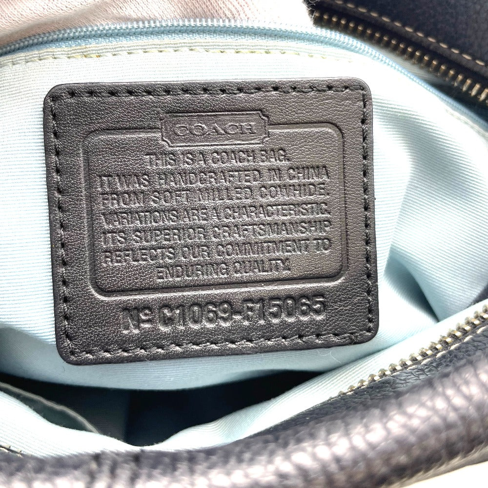 COACH コーチ ショルダーバッグ レザーバッグ 斜め掛け ブラック 外側ロゴ無し メンズ レディース