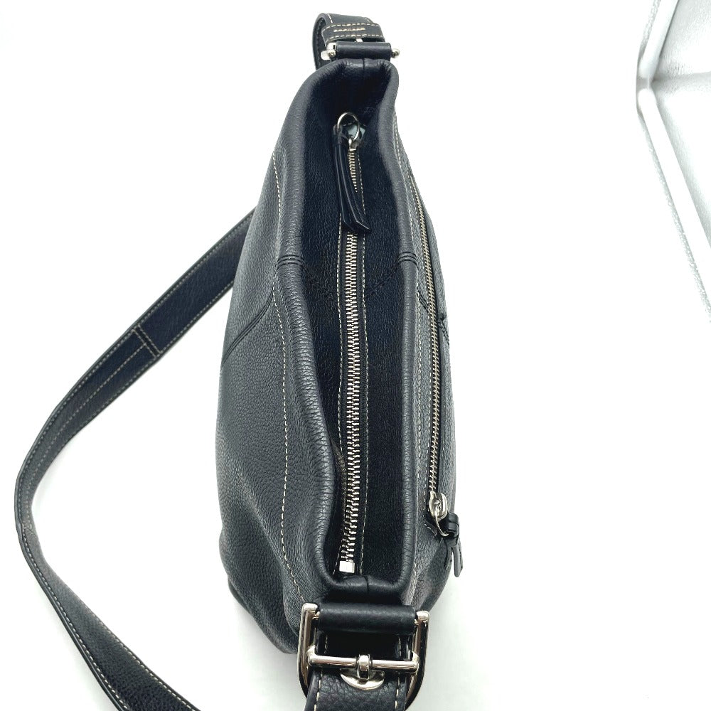 COACH コーチ ショルダーバッグ レザーバッグ 斜め掛け ブラック 外側ロゴ無し メンズ レディース