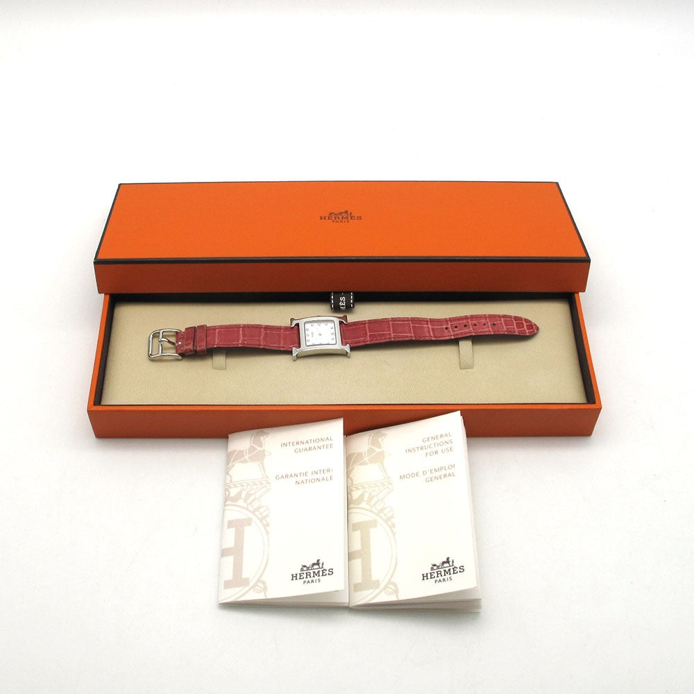 HERMES エルメス 腕時計 Hウォッチ HH1.210.283 ホワイトシェル 12Pダイヤ クォーツ