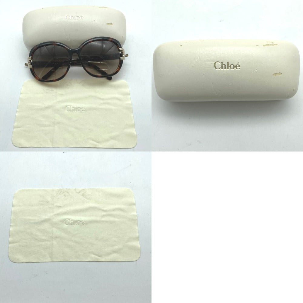 Chloe クロエ サングラス メガネフレーム プラフレーム ブラウンレンズ 茶デミ 59-15-135 レディース CE672SA-219