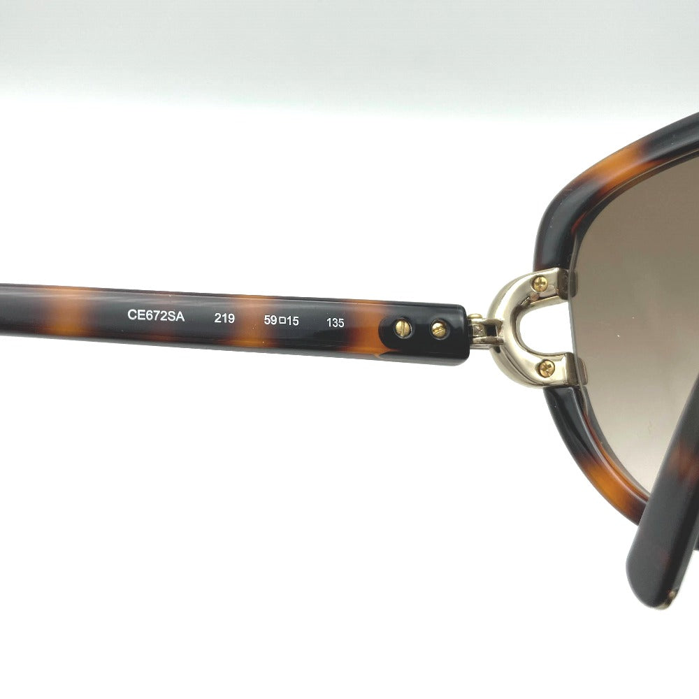 Chloe クロエ サングラス メガネフレーム プラフレーム ブラウンレンズ 茶デミ 59-15-135 レディース CE672SA-219