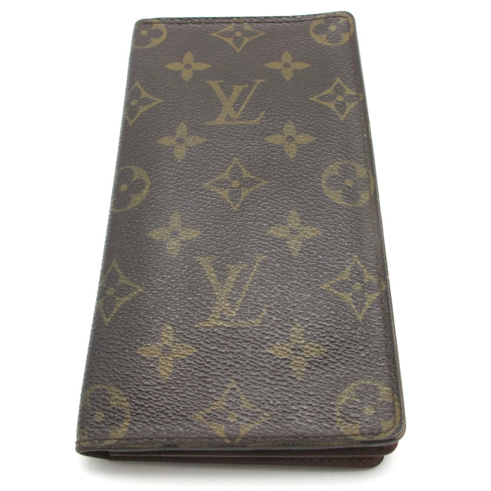 LOUIS VUITTON ルイ・ヴィトン 長財布 ポルトカルトクレディ モノグラム PVC ブラウン 札入れ カード入れ カードケース 小銭入れなし メンズ レディース M60825