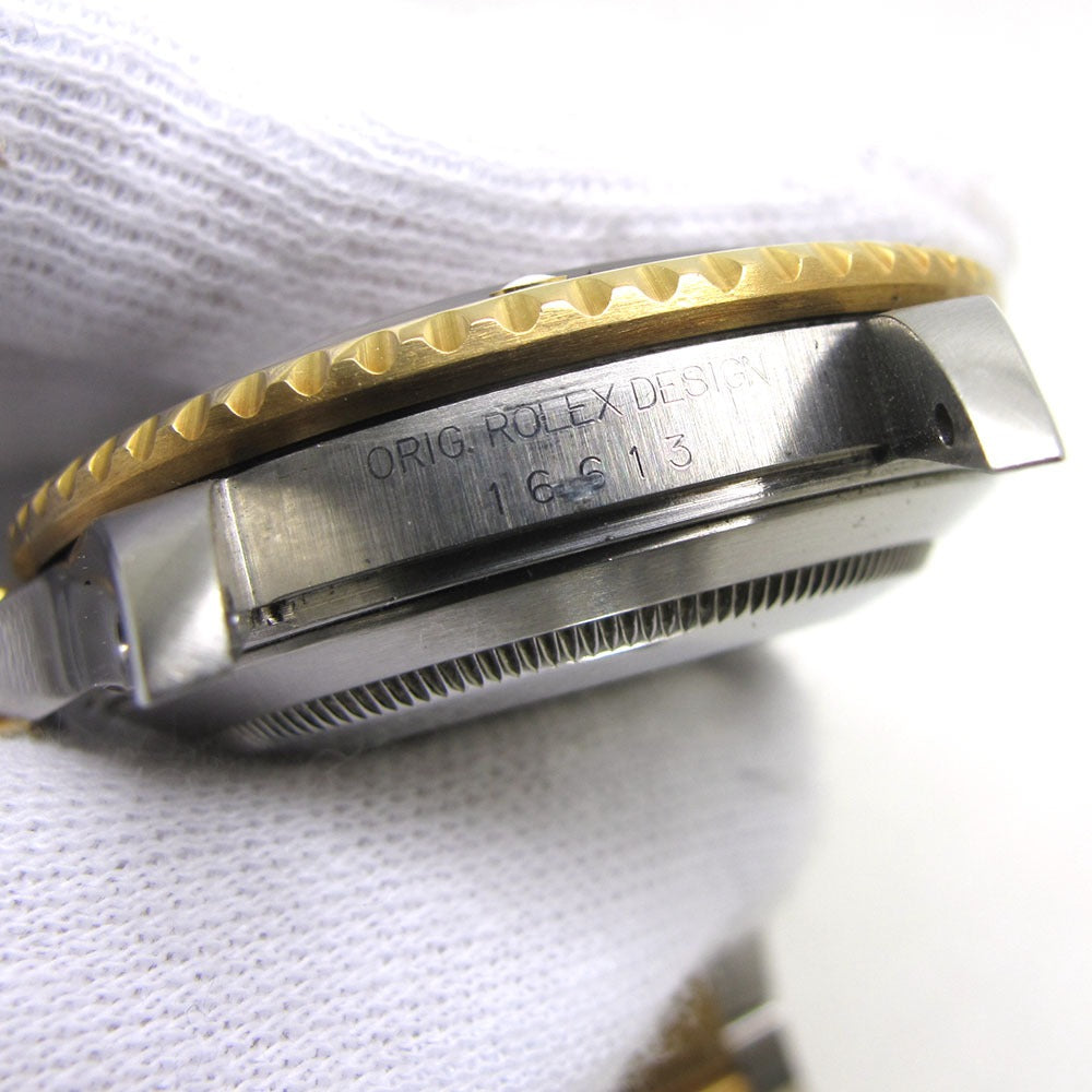 ROLEX ロレックス 腕時計 サブマリーナ デイト Ref.16613SG U番 グレー 8Pダイヤ3Pサファイア 自動巻き