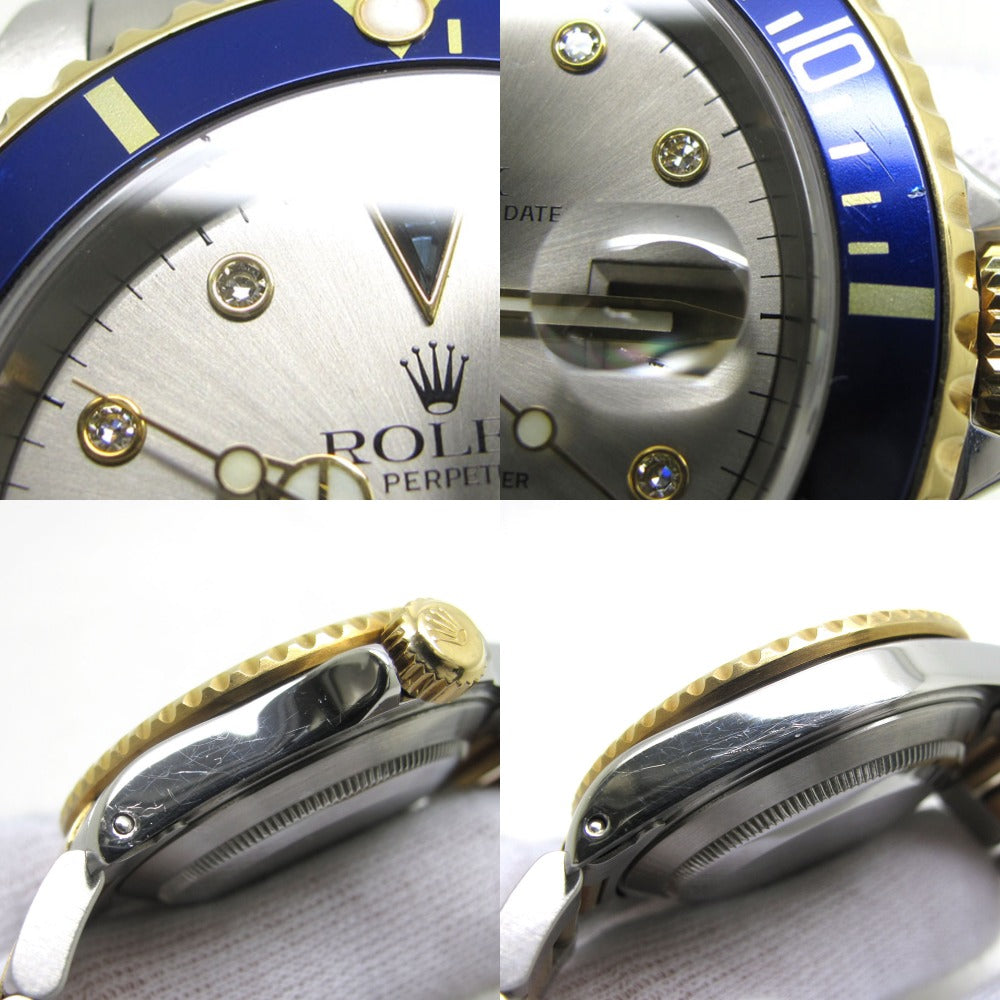ROLEX ロレックス 腕時計 サブマリーナ デイト Ref.16613SG U番 グレー 8Pダイヤ3Pサファイア 自動巻き