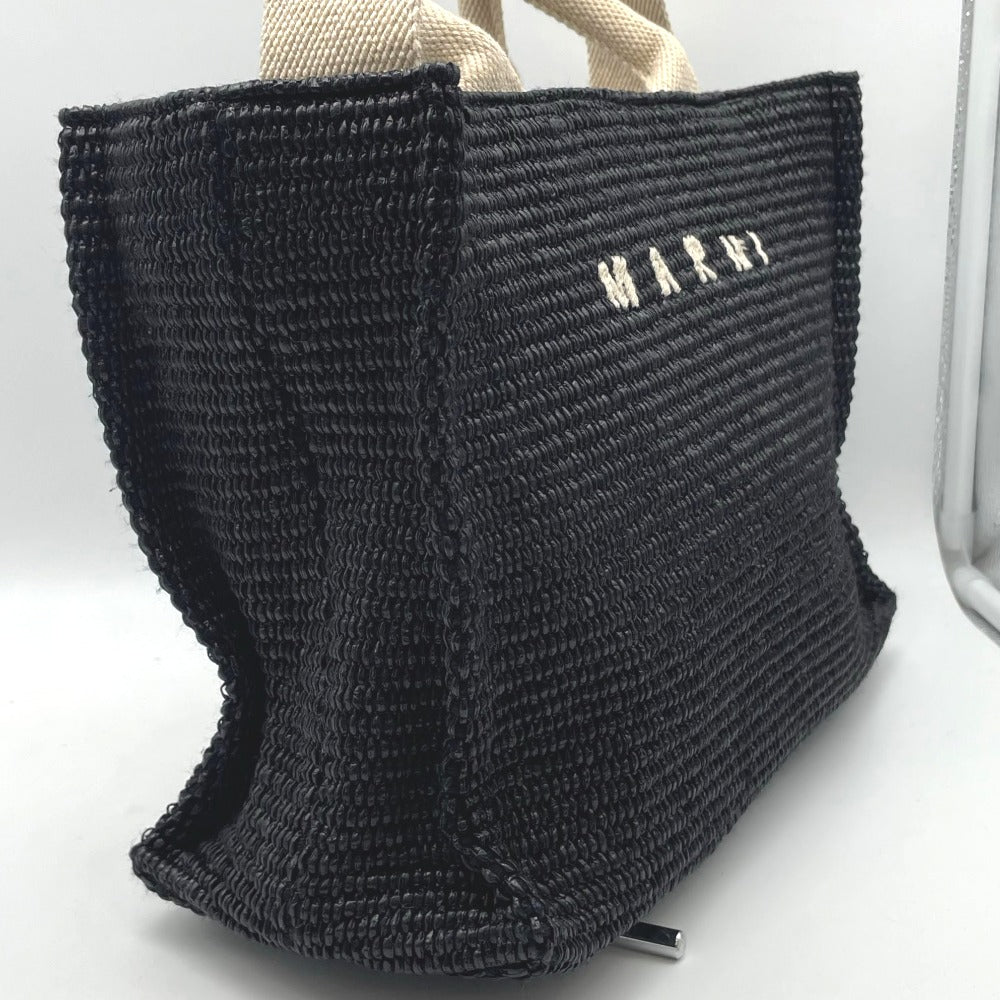 MARNI マルニ トートバッグ ショルダーバッグ 2WAYバッグ 正面ロゴ ブラック レディース