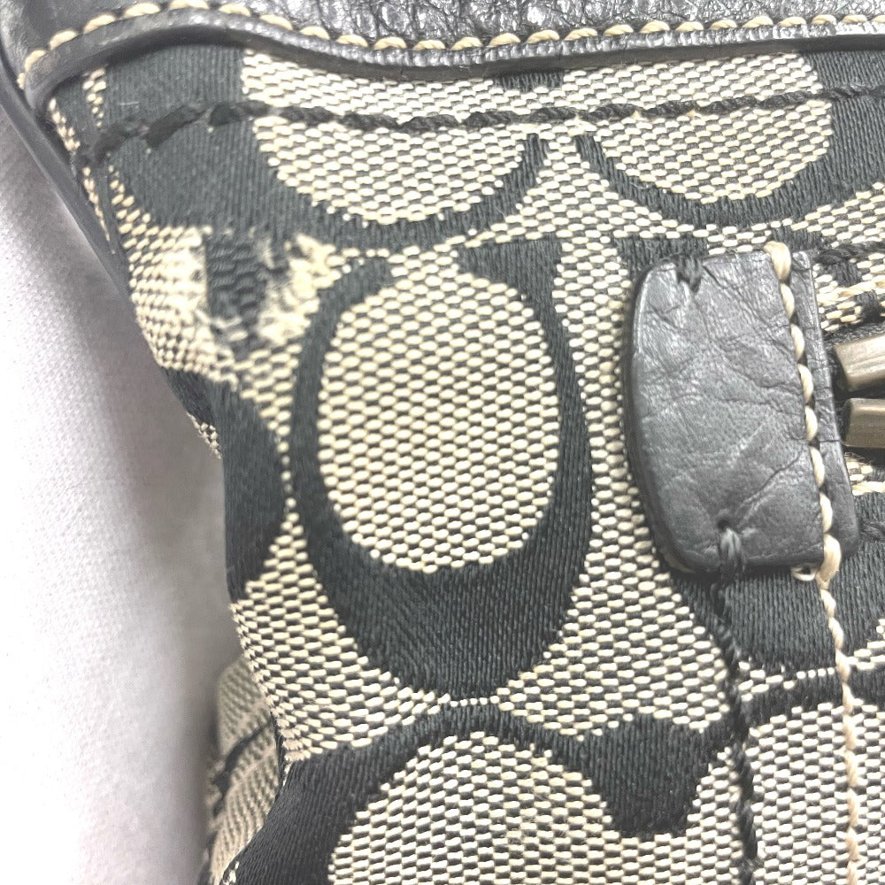 COACH コーチ ショルダーバッグ シグネチャー ブラック ナイロン レディース