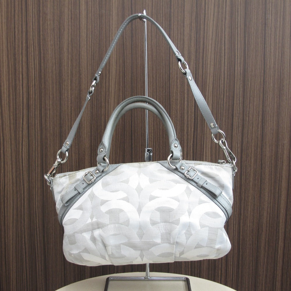 COACH コーチ ショルダーバッグ ハンドバッグ 2WAYバッグ 斜め掛け ナイロン レザー ロゴ グレー レディース