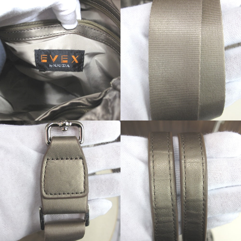 EVEX by KRIZIA エヴェックス バイ クリツィア ショルダーバッグ ハンドバッグ 2WAYバッグ 斜め掛け ナイロン ゴールド系 レディース