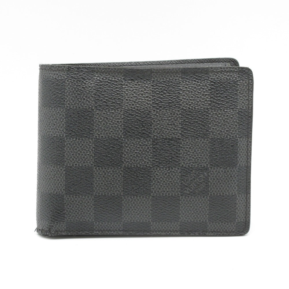 LOUIS VUITTON ルイ・ヴィトン 二つ折り財布 ポルトフォイユ フロリン パスケース ウォレット PVC レザー メンズ ダミエ グラフィット N63074