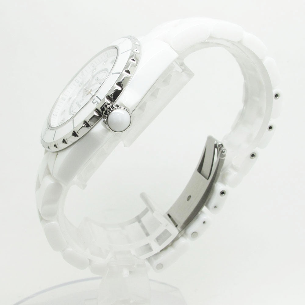 CHANEL シャネル 腕時計 J12 H1629 38mm ホワイトセラミック 12Pダイヤ 自動巻き 美品