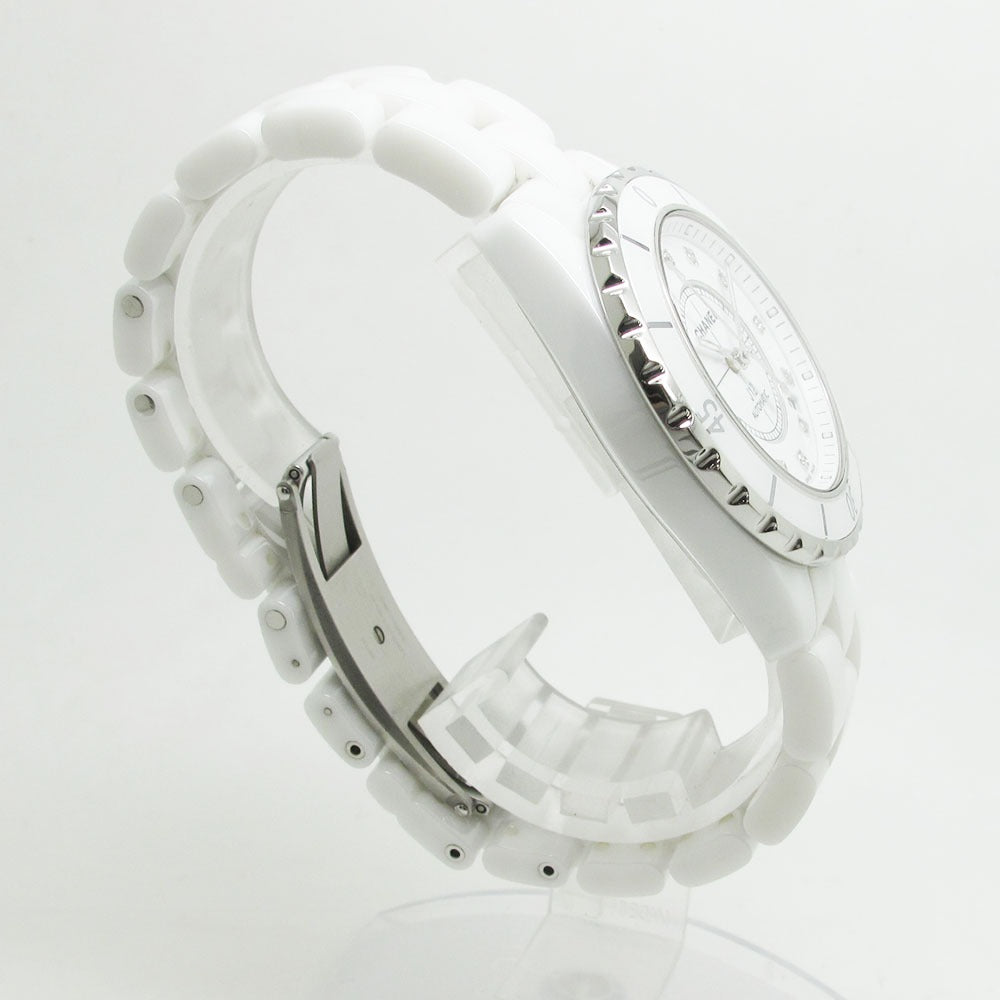 CHANEL シャネル 腕時計 J12 H1629 38mm ホワイトセラミック 12Pダイヤ 自動巻き 美品