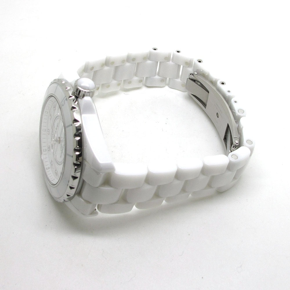 CHANEL シャネル 腕時計 J12 H1629 38mm ホワイトセラミック 12Pダイヤ 自動巻き 美品