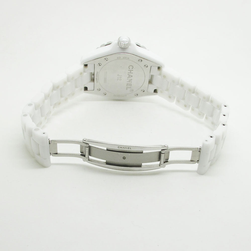 CHANEL シャネル 腕時計 J12 H1629 38mm ホワイトセラミック 12Pダイヤ 自動巻き 美品