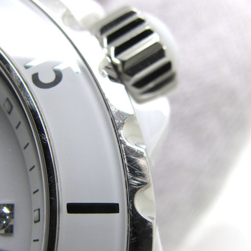 CHANEL シャネル 腕時計 J12 H1629 38mm ホワイトセラミック 12Pダイヤ 自動巻き 美品