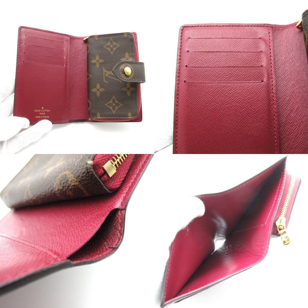 LOUIS VUITTON ルイ・ヴィトン 二つ折り財布 ポルトフォイユ ジュリエット フューシャ コンパクト ウォレット レディース モノグラム M69433 美品