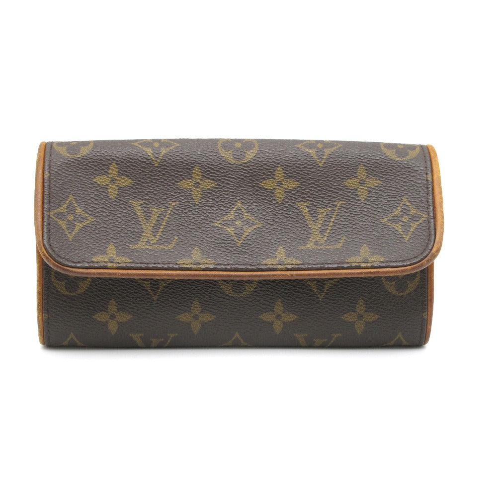 LOUIS VUITTON ルイ・ヴィトン ウエストバッグ ポシェットツインPM ポーチ クラッチ ストラップ無し PVC レザー モノグラム M51854 難あり