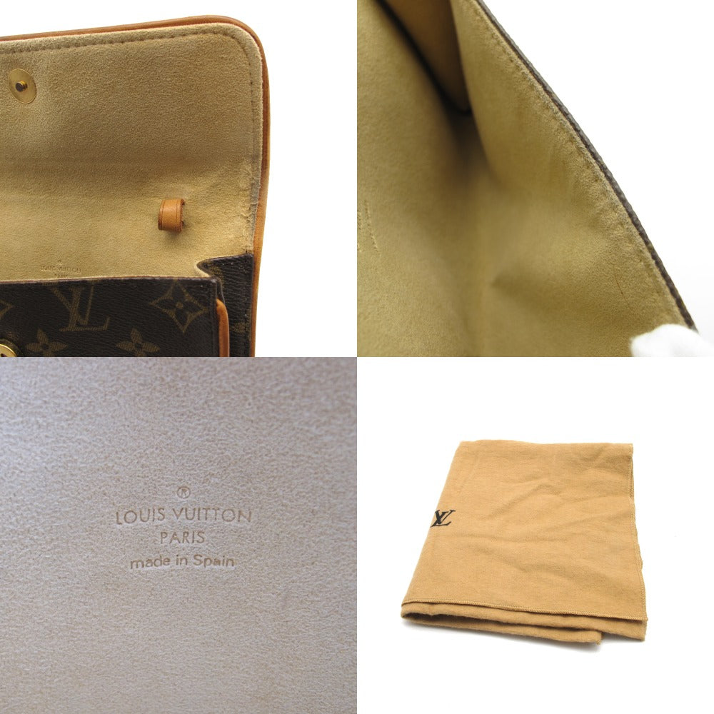 LOUIS VUITTON ルイ・ヴィトン ウエストバッグ ポシェットツインPM ポーチ クラッチ ストラップ無し PVC レザー モノグラム M51854 難あり